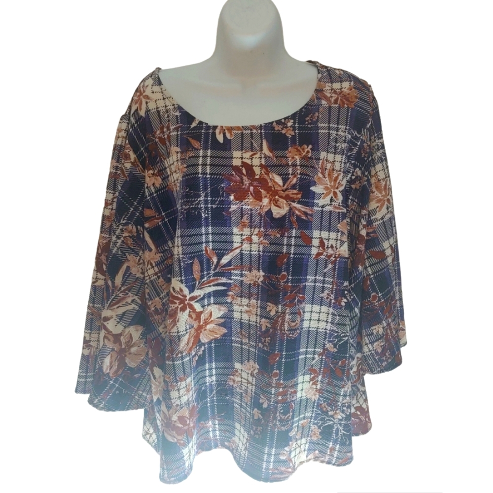 Bobeau Bell Sleeve Top Blouse 2xl